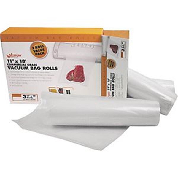 Weston Weston Products 8906943 30-0202-W 11 x 18 ft. Roll Vacuum Bags; Pack of 3 8906943 - main